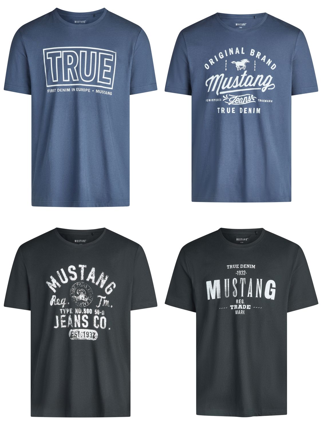 T-Shirt - 4er Pack Mustang Herren T-Shirt