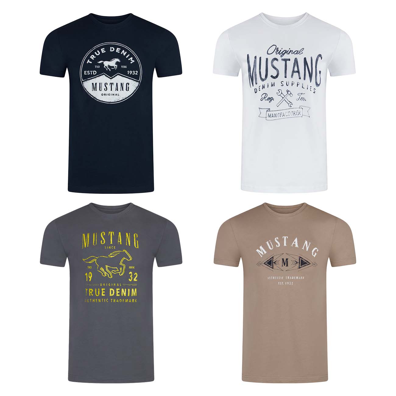 T-Shirt - 4er Pack Mustang Herren T-Shirt