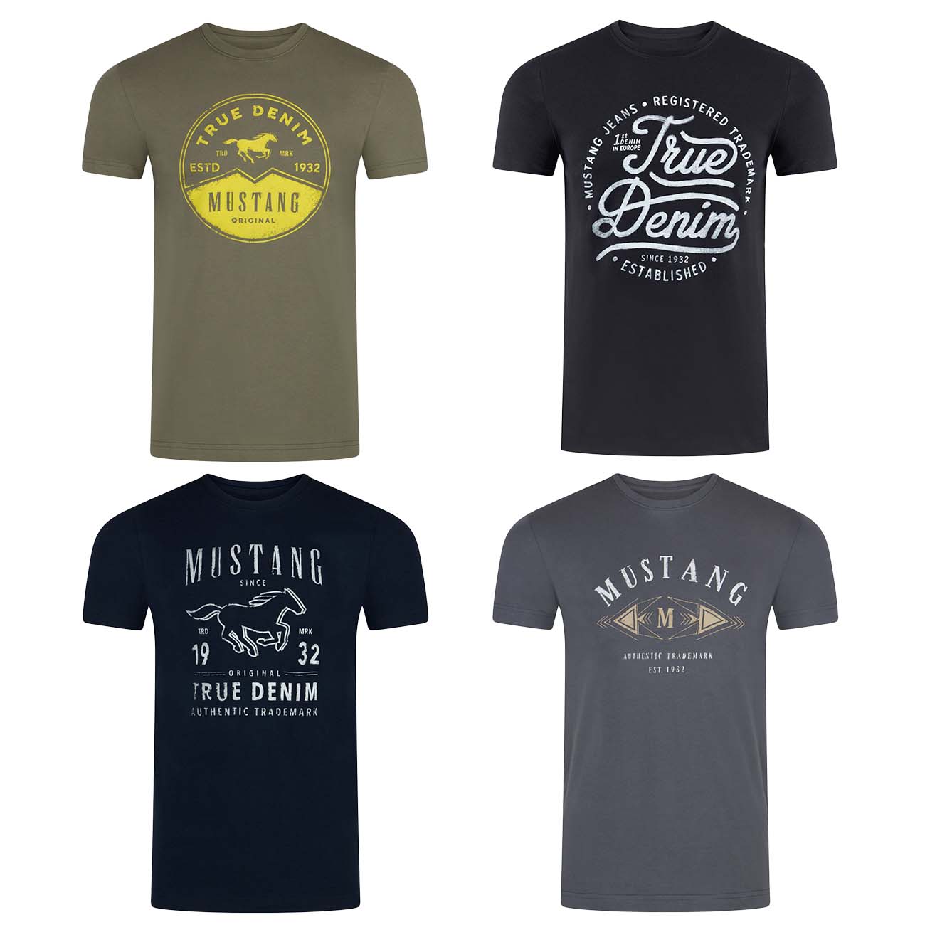 T-Shirt - 4er Pack Mustang Herren T-Shirt