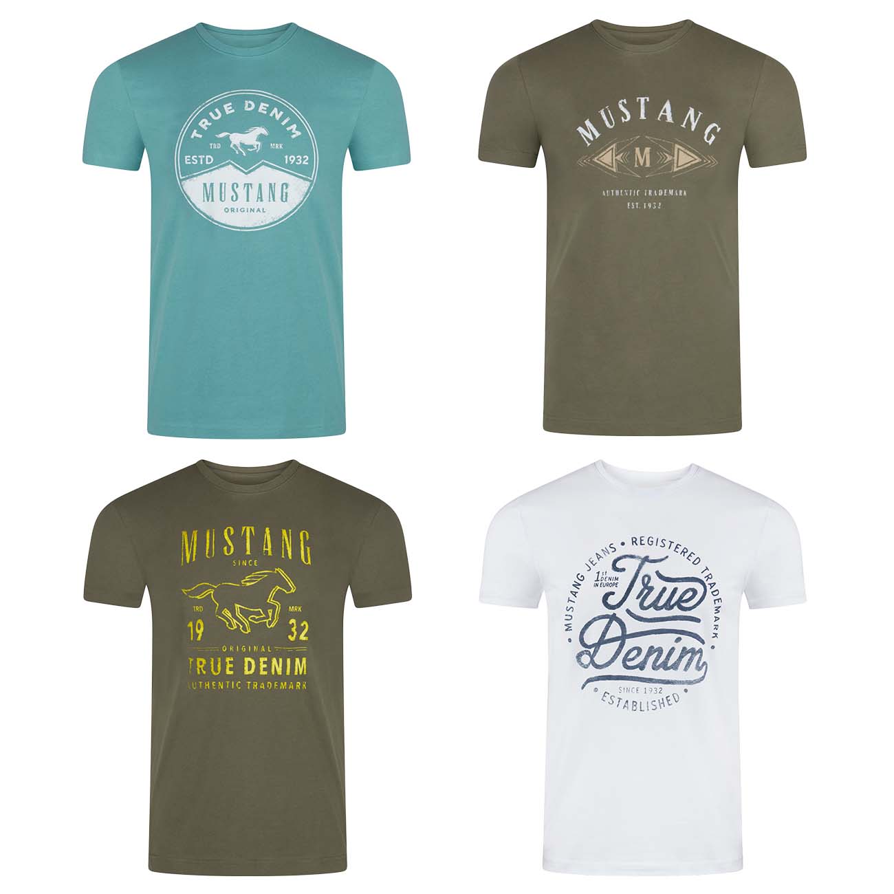 T-Shirt - 4er Pack Mustang Herren T-Shirt