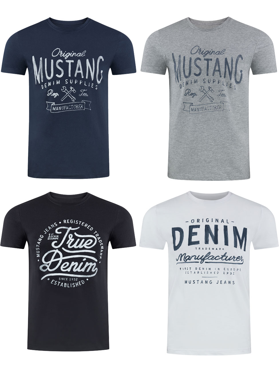 T-Shirt - 4er Pack Mustang Herren T-Shirt