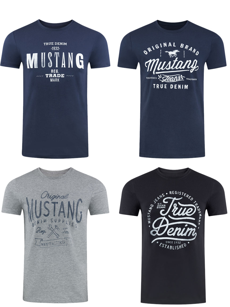 T-Shirt - 4er Pack Mustang Herren T-Shirt