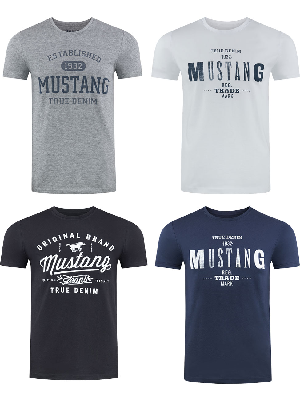 T-Shirt - 4er Pack Mustang Herren T-Shirt
