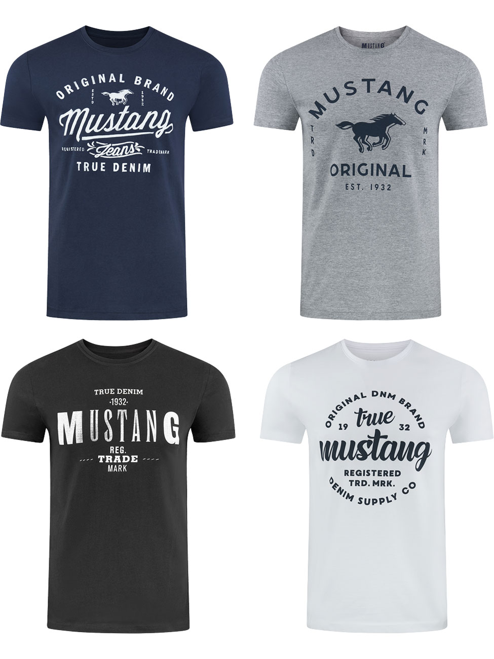 T-Shirt - 4er Pack Mustang Herren T-Shirt