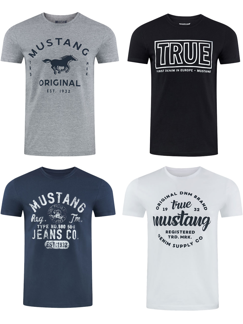 T-Shirt - 4er Pack Mustang Herren T-Shirt