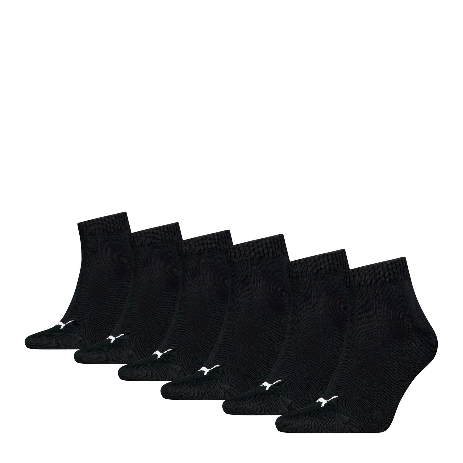 PUMA Herren Damen UNISEX QUARTER PLAIN ECOM 6er Pack