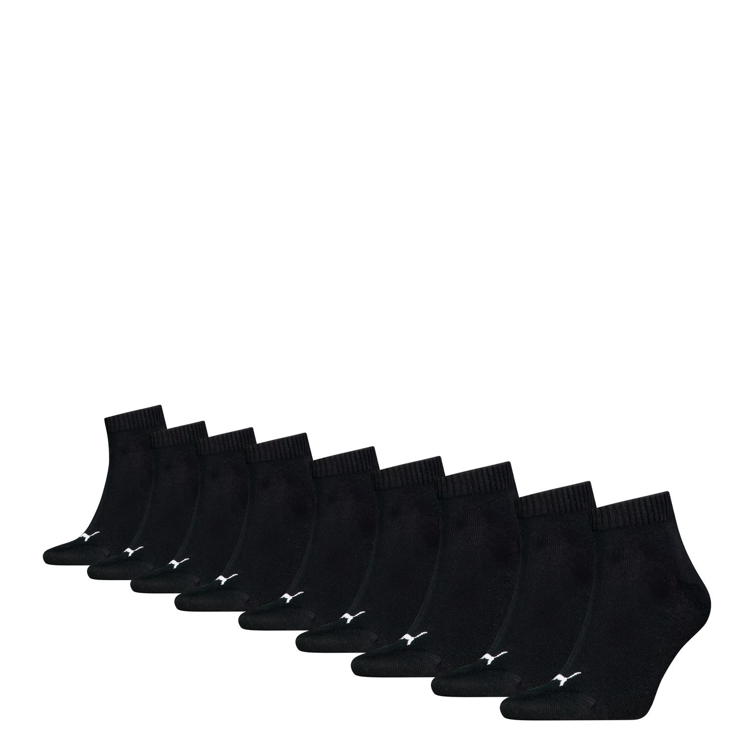 PUMA Herren Damen UNISEX QUARTER PLAIN ECOM 9er Pack