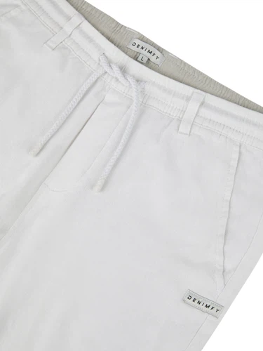 DENIMFY Leinenhose Herren lang Sommer Elastischer Bund Regular Fit DFDylan