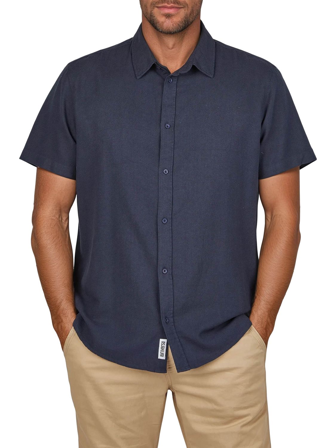 riverso Leinenhemd Herren Kurzarm Regular Fit RIVEmilio günstig online kaufen