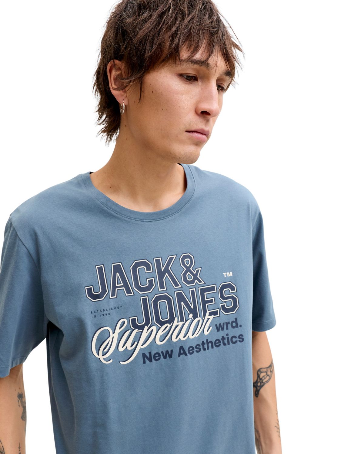 Jack & Jones Herren Rundhals T-Shirt JJELOGO TEE SS O-NECK 2 COL - Regular günstig online kaufen