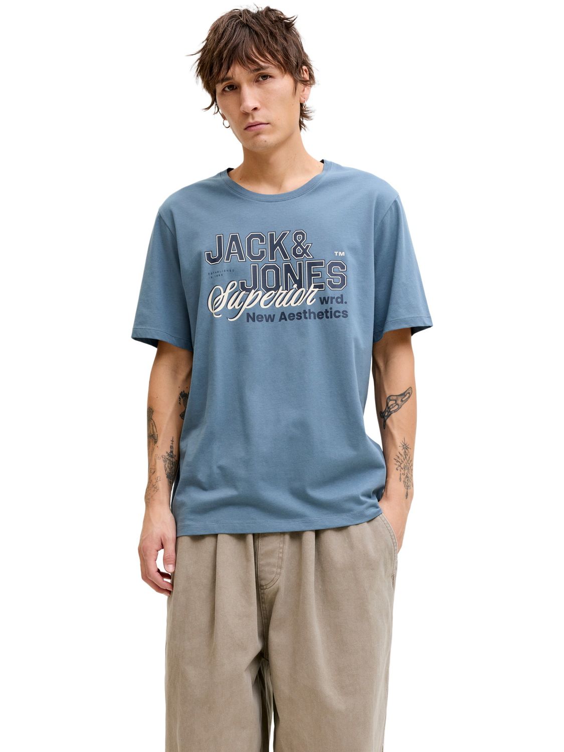 Jack & Jones Herren Rundhals T-Shirt JJELOGO TEE SS O-NECK 2 COL - Regular günstig online kaufen