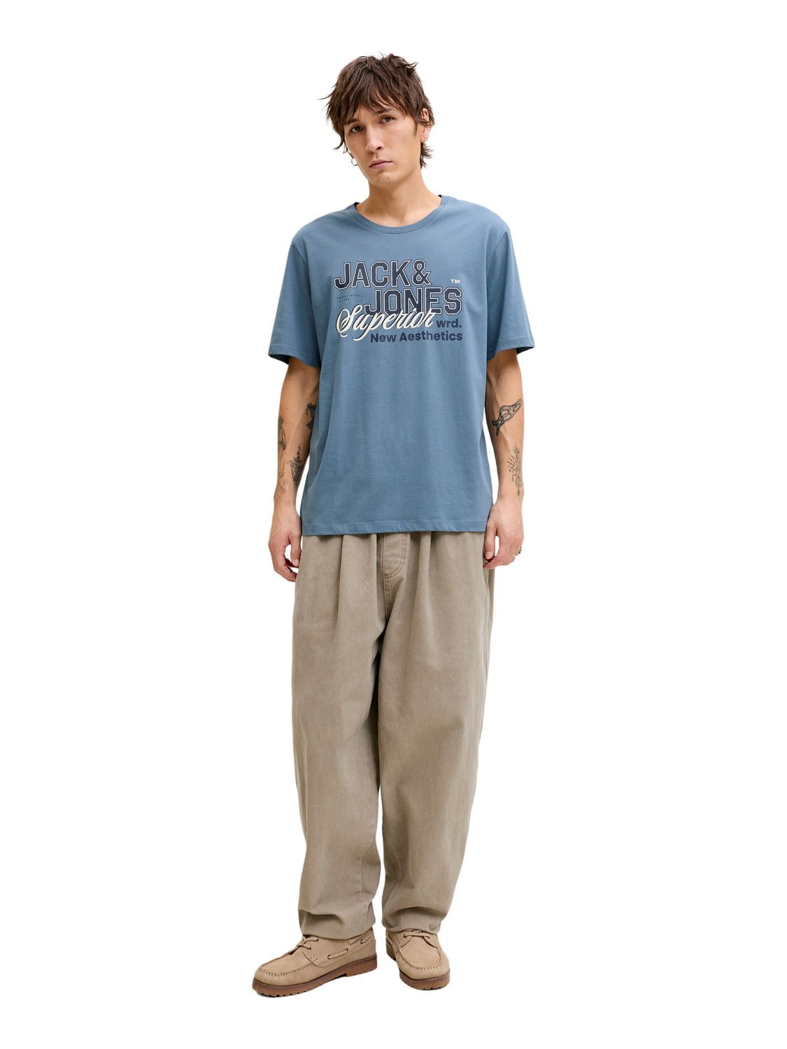 Jack & Jones Herren Rundhals T-Shirt JJELOGO TEE SS O-NECK 2 COL - Regular günstig online kaufen