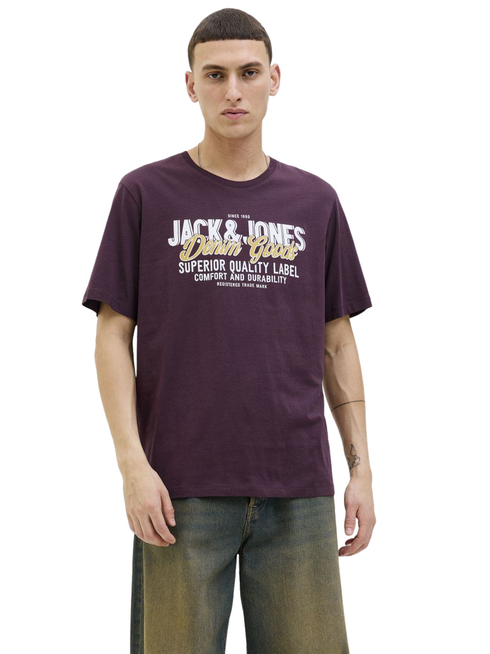 Jack & Jones Herren Rundhals T-Shirt JJELOGO TEE SS O-NECK 2 COL - Regular günstig online kaufen