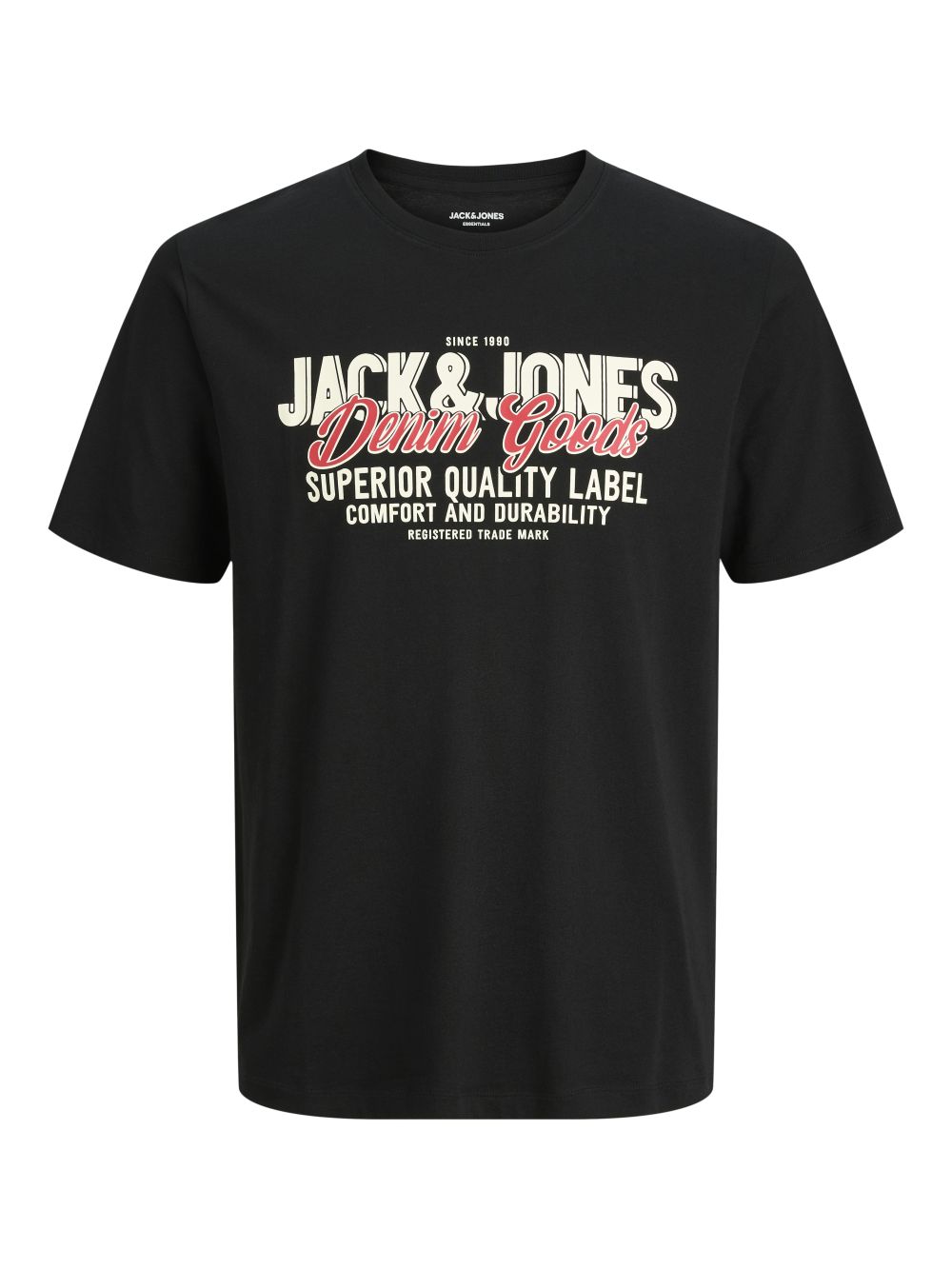 Jack & Jones Herren Rundhals T-Shirt JJELOGO TEE SS O-NECK 2 COL - Regular Fit