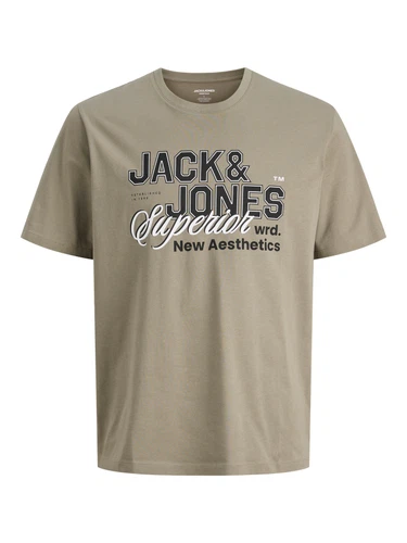 Jack & Jones Herren Rundhals T-Shirt JJELOGO TEE SS O-NECK 2 COL - Regular Fit