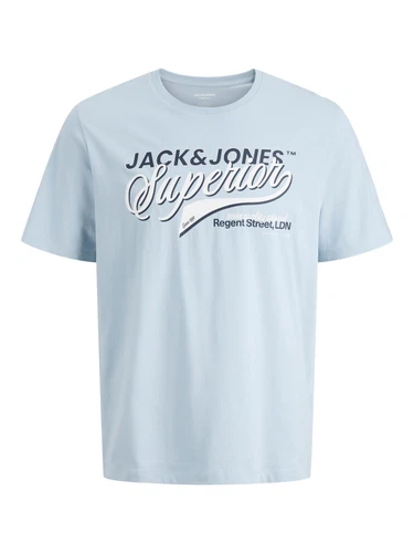 Jack & Jones Herren Rundhals T-Shirt JJELOGO TEE SS O-NECK 2 COL - Regular Fit