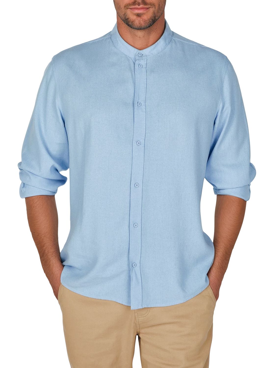 DENIMFY Leinenhemd Herren Langarm Regular Fit DFJesper