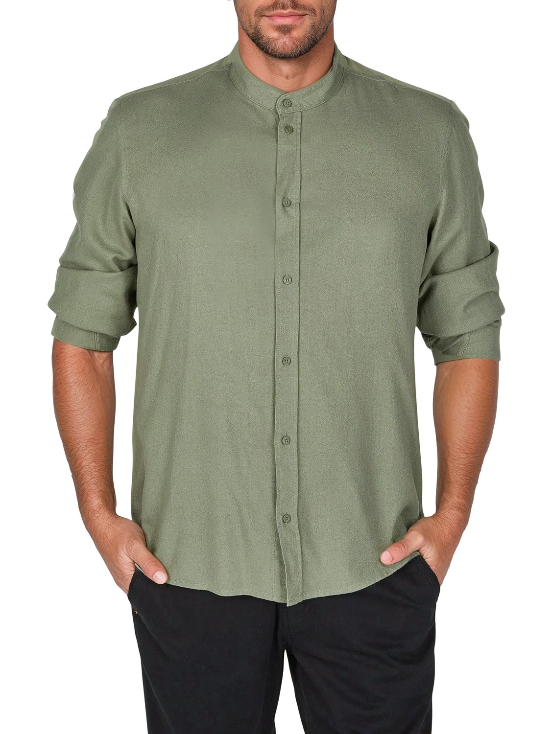 DENIMFY Leinenhemd Herren Langarm Regular Fit DFJesper