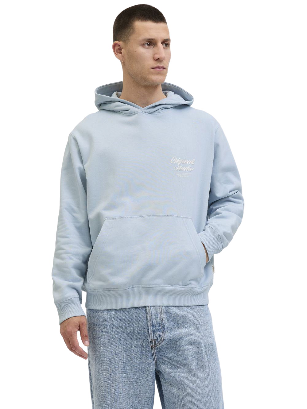 Jack & Jones Herren Hoodie Kapuzenpullover JORNORREBRO TYPO BACK SWEAT HOOD - Relaxed Fit