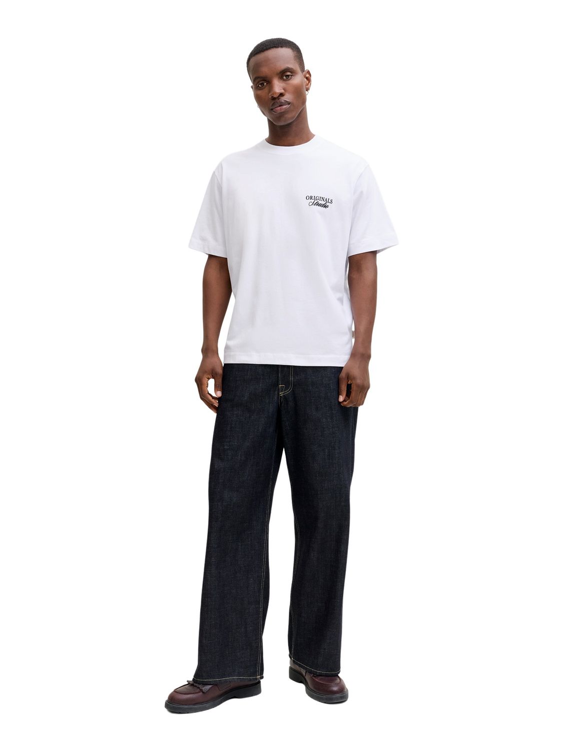 Jack & Jones Herren Rundhals T-Shirt JORNORREBRO TYPO TEE SS CREW NECK - Re günstig online kaufen