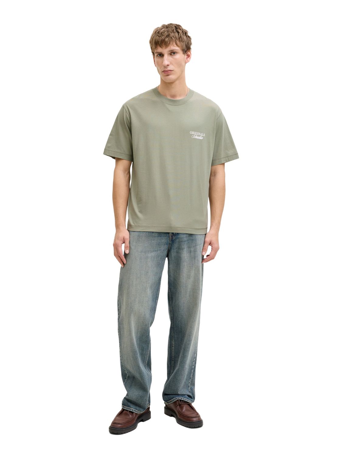 Jack & Jones Herren Rundhals T-Shirt JORNORREBRO TYPO TEE SS CREW NECK - Re günstig online kaufen