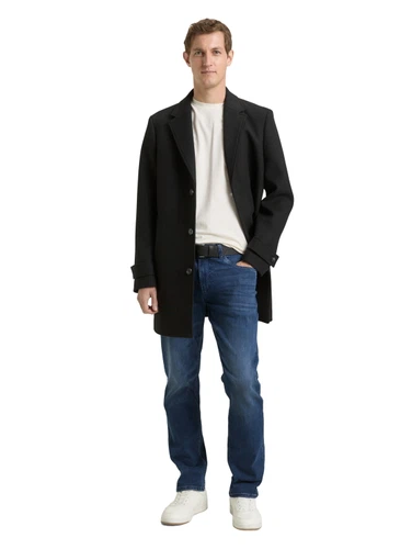 Tom Tailor Herren Jeans MARVIN STRAIGHT - Mid Waist - Straight Fit - Blau Schwarz