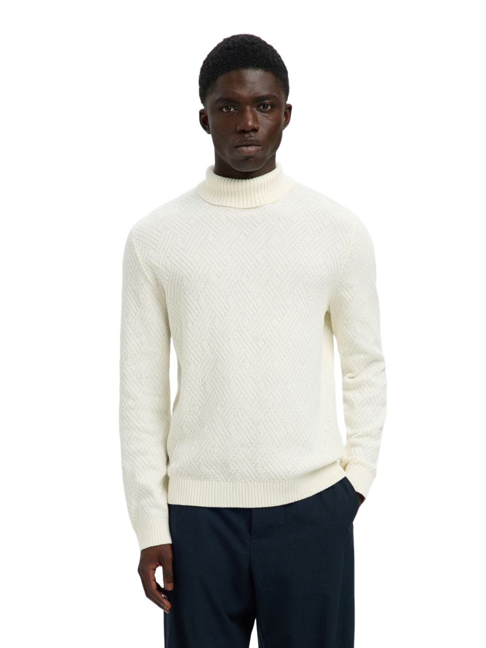 Selected Homme Herren Rollkragen Pullover SLHTREVOR LS KNIT STRUCTURE ROLL günstig online kaufen