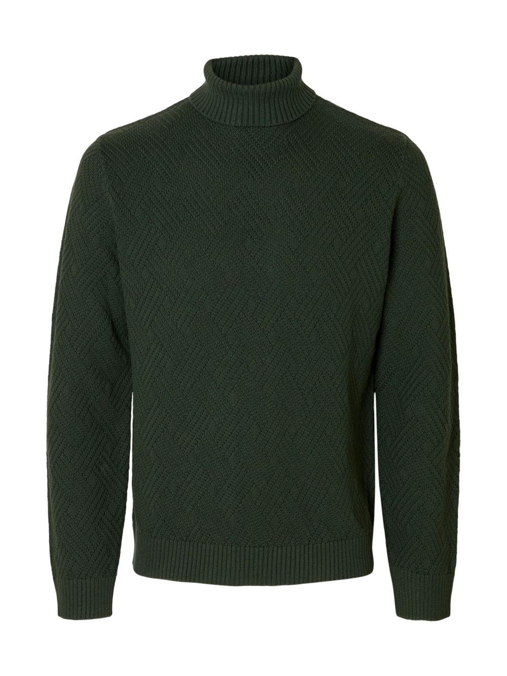 Selected Homme Herren Rollkragen Pullover SLHTREVOR LS KNIT STRUCTURE ROLL NECK - Regular Fit