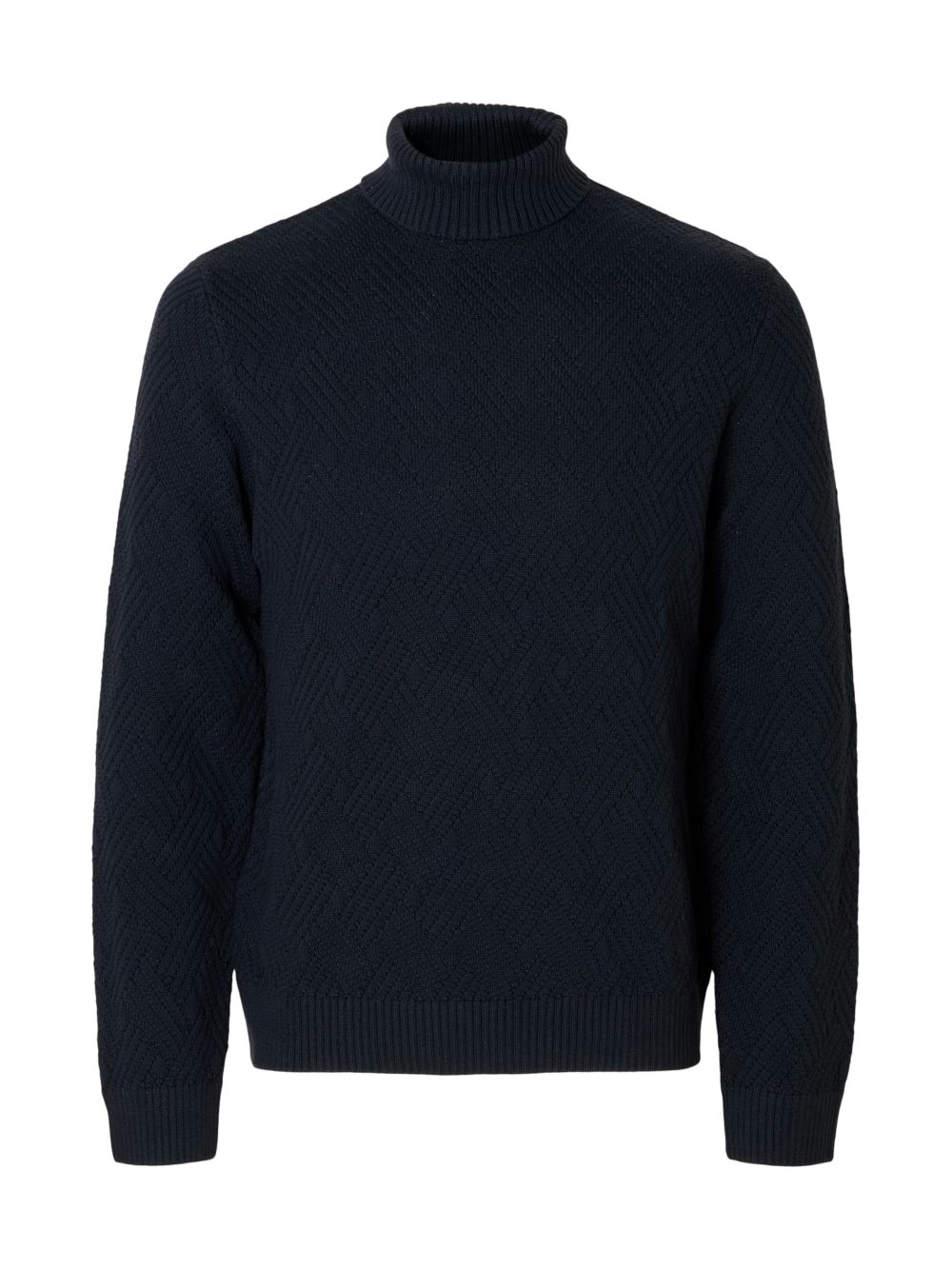 Selected Homme Herren Rollkragen Pullover SLHTREVOR LS KNIT STRUCTURE ROLL NECK - Regular Fit