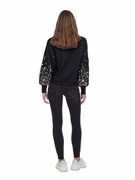 Only Damen Sweatshirt ONLBROOKE L/S O-NECK FLOWER - Regular Fit Only Damen Sweatshirt ONLBROOKE L/S O-NECK FLOWER - Regular Fit