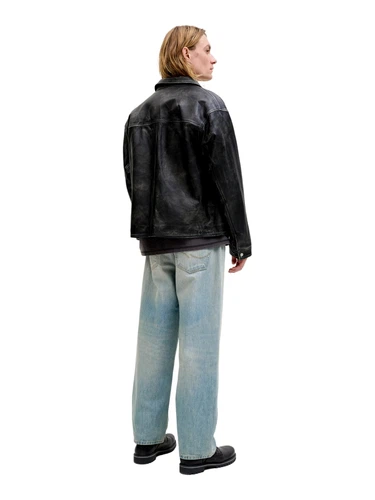Jack & Jones Herren Jeans JJIALEX JJORIGINAL - Baggy Fit - Blau Schwarz