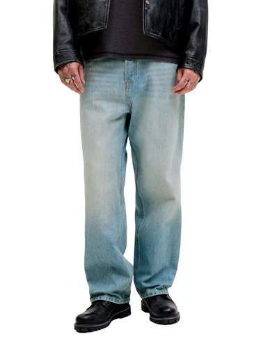 Jack & Jones Herren Jeans JJIALEX JJORIGINAL - Baggy Fit - Blau Schwarz