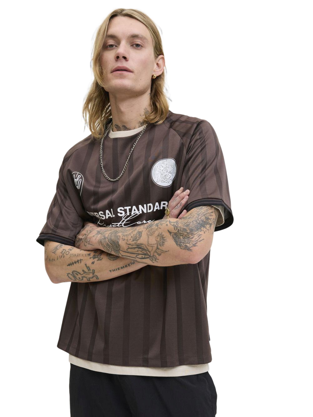 Jack & Jones Herren Rundhals T-Shirt JCOCOVER RETRO FOOTBALL - Relaxed Fit günstig online kaufen