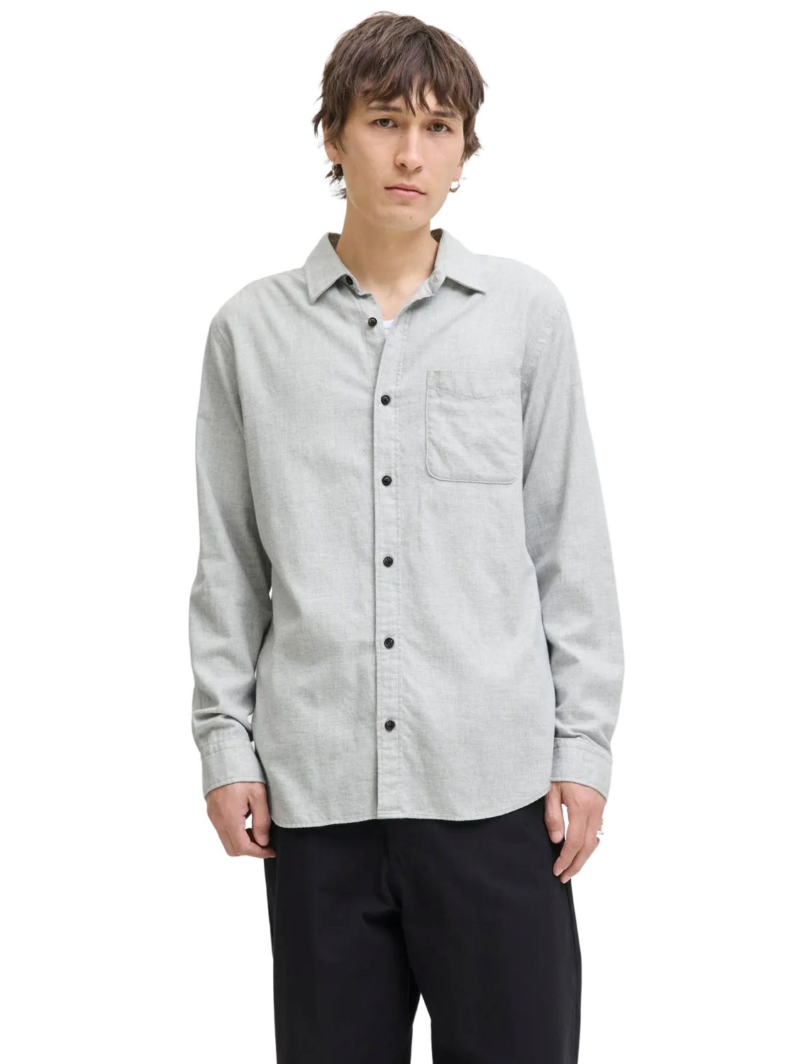 Jack & Jones Herren Freizeit Hemd JJECLASSIC MELANGE SHIRT Regular Fit