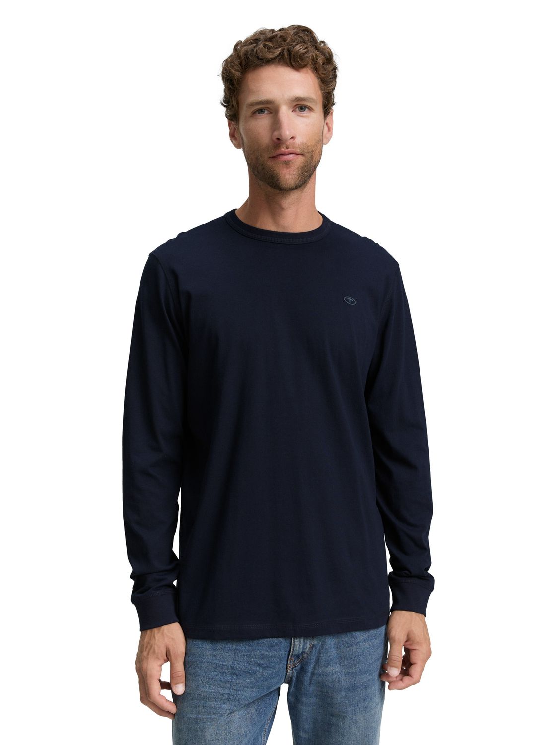 Tom Tailor Herren Langarmshirt BASIC LONGSLEEVE - Regular Fit
