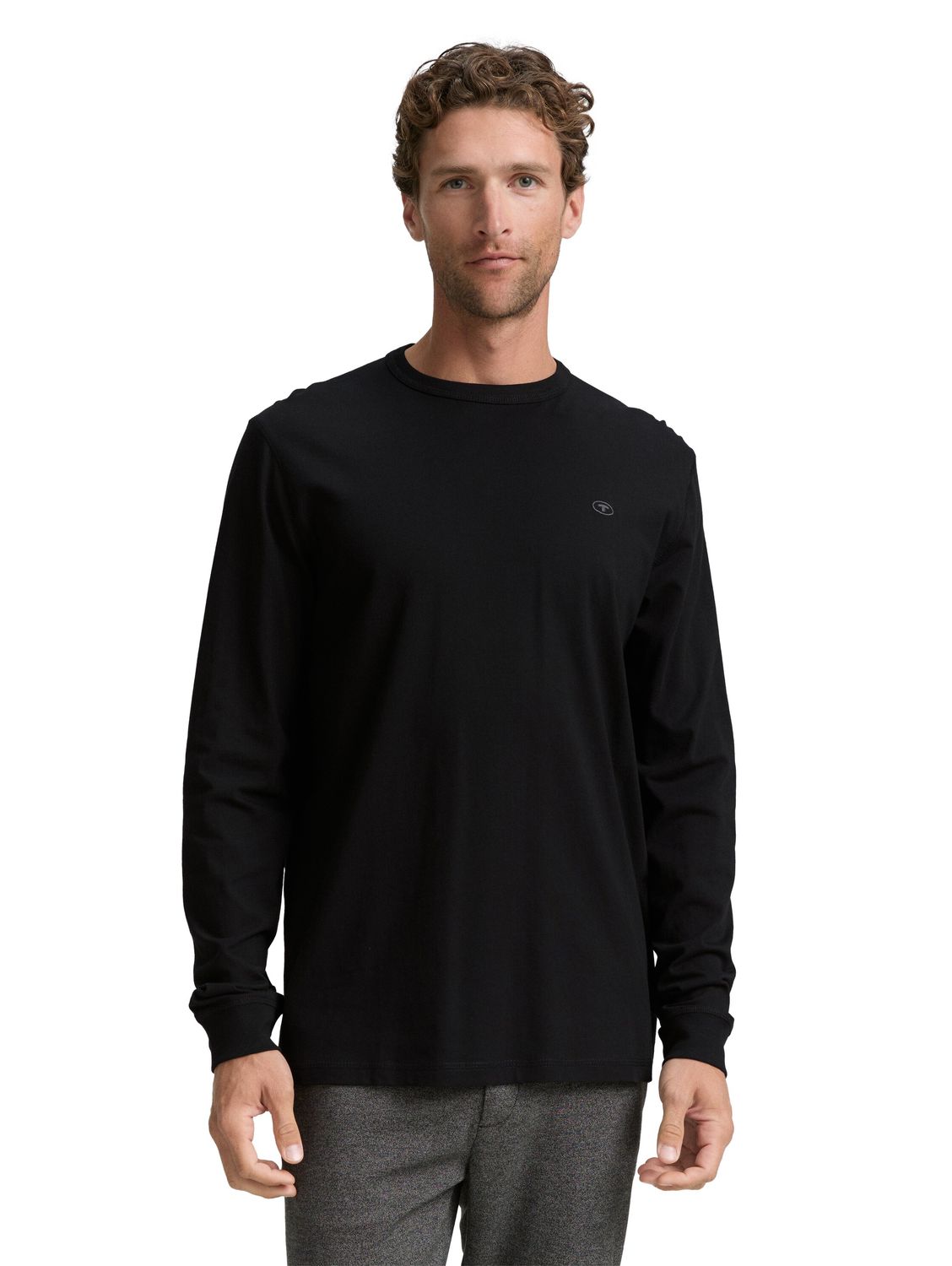 Tom Tailor Herren Langarmshirt BASIC LONGSLEEVE - Regular Fit günstig online kaufen