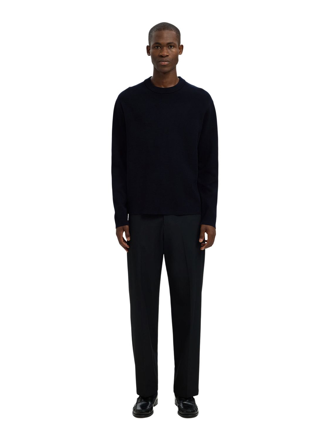 Selected Herren Rundhals Pullover SLHTELLER FN RELAXED CREW NECK - Relaxed günstig online kaufen