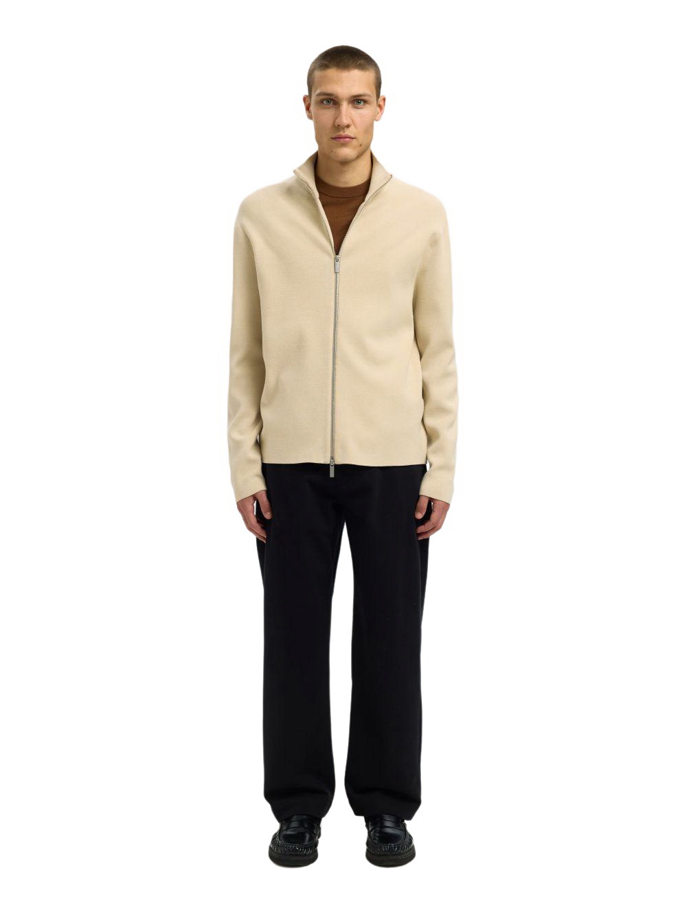 Selected Herren Strickjacke SLHTELLER FN RELAXED ZIP CARDIGAN - Relaxed Fit günstig online kaufen