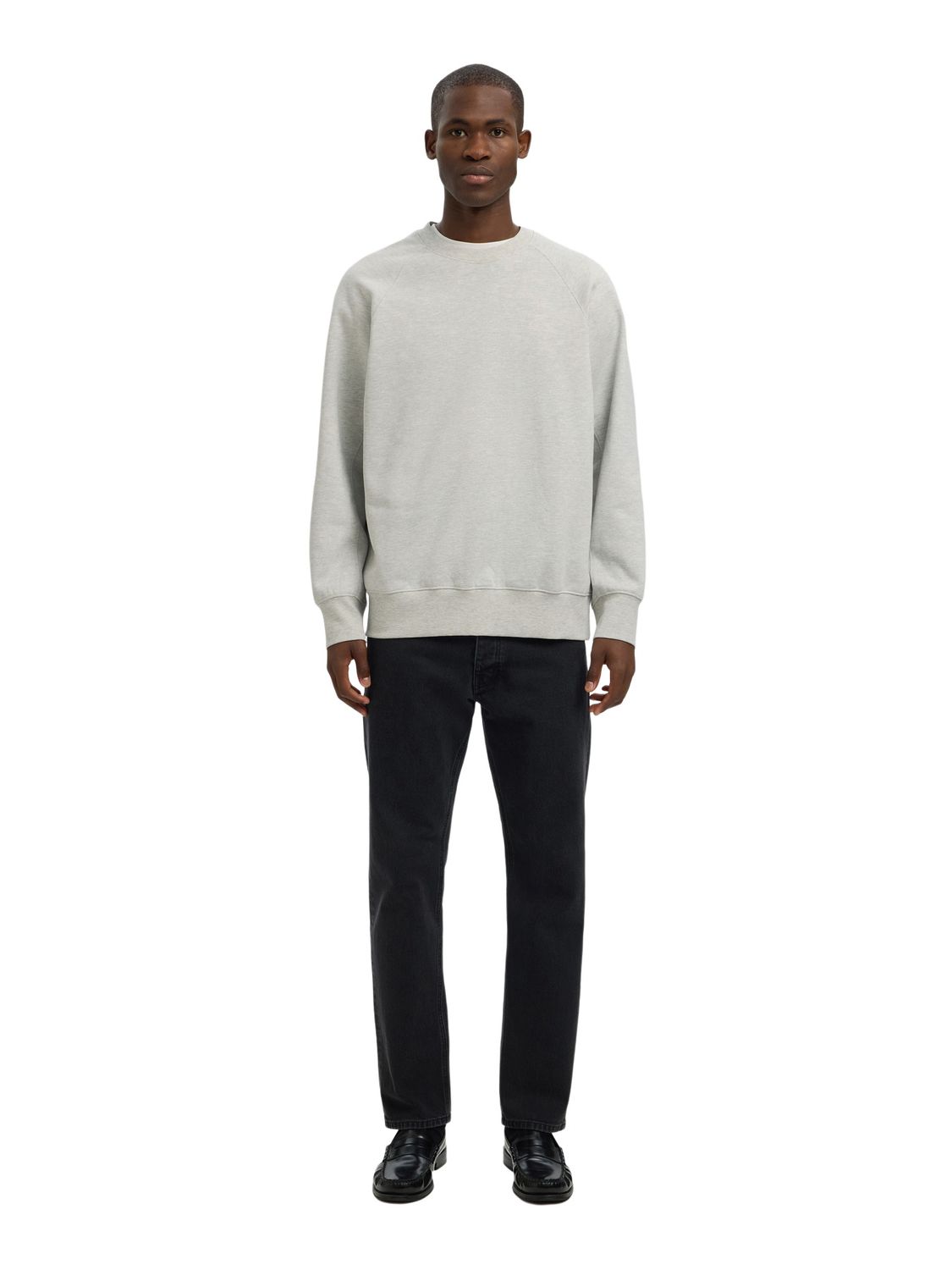 Selected Herren Rundhals Sweatshirt SLHRELAXARON LS RAGLAN SWEAT - Relaxed günstig online kaufen