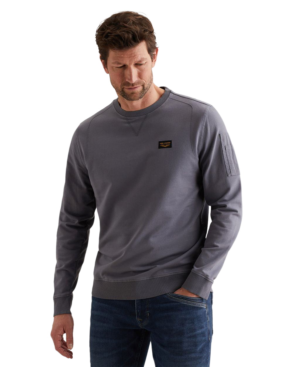 PME-Legend Herren Sweatshirt CREWNECK AMERICAN CLASSIC - Regular Fit