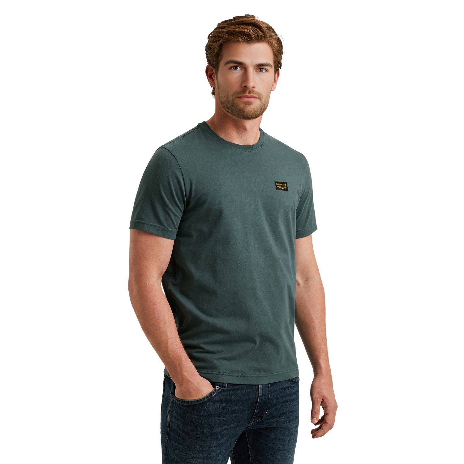 PME Legend Herren Rundhals T-Shirt SHORT SLEEVE R-NECK AMERICAN CLASSIC - R günstig online kaufen