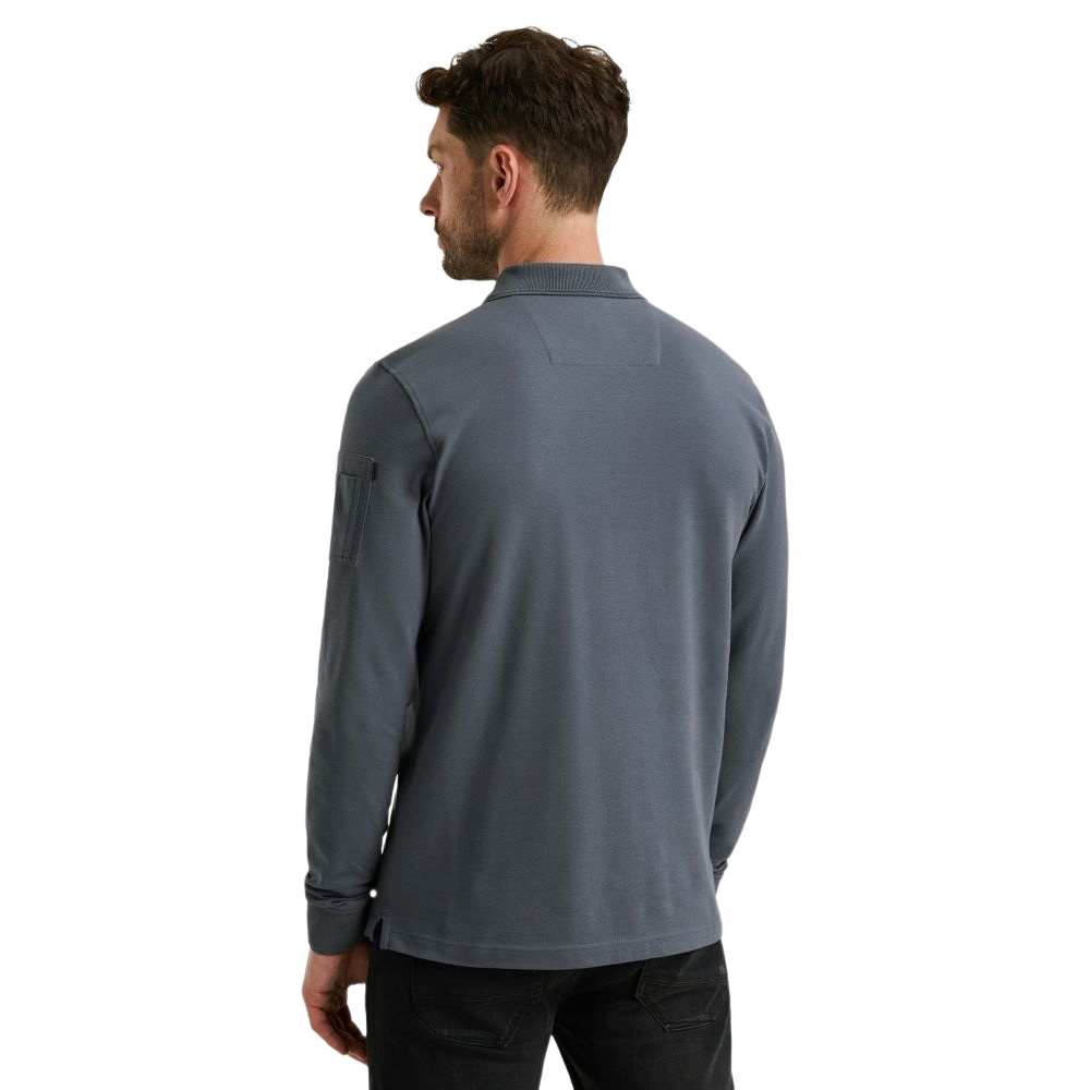 PME Legend Herren Poloshirt LONG SLEEVE POLO AMERICAN CLASSIC - Regular Fit günstig online kaufen