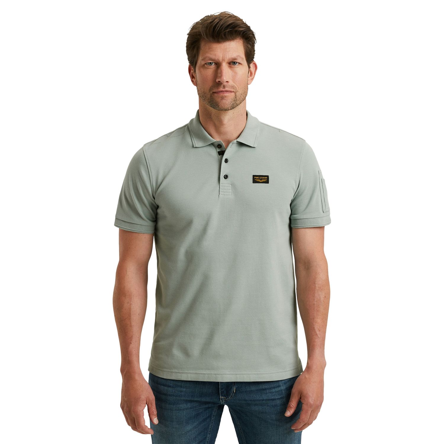 PME Legend Herren Poloshirt SHORT SLEEVE POLO AMERICAN CLASSIC - Regular Fi günstig online kaufen