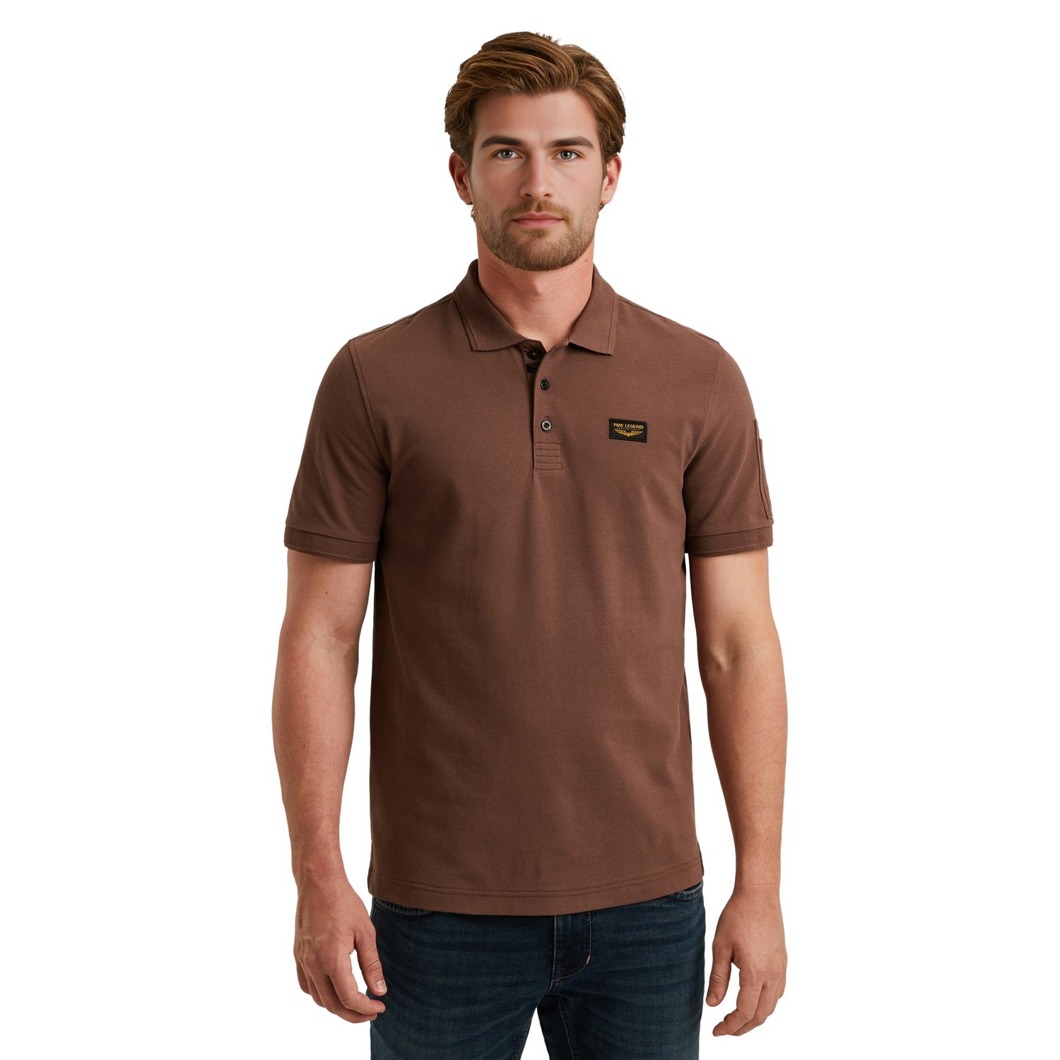 PME Legend Herren Poloshirt SHORT SLEEVE POLO AMERICAN CLASSIC - Regular Fi günstig online kaufen