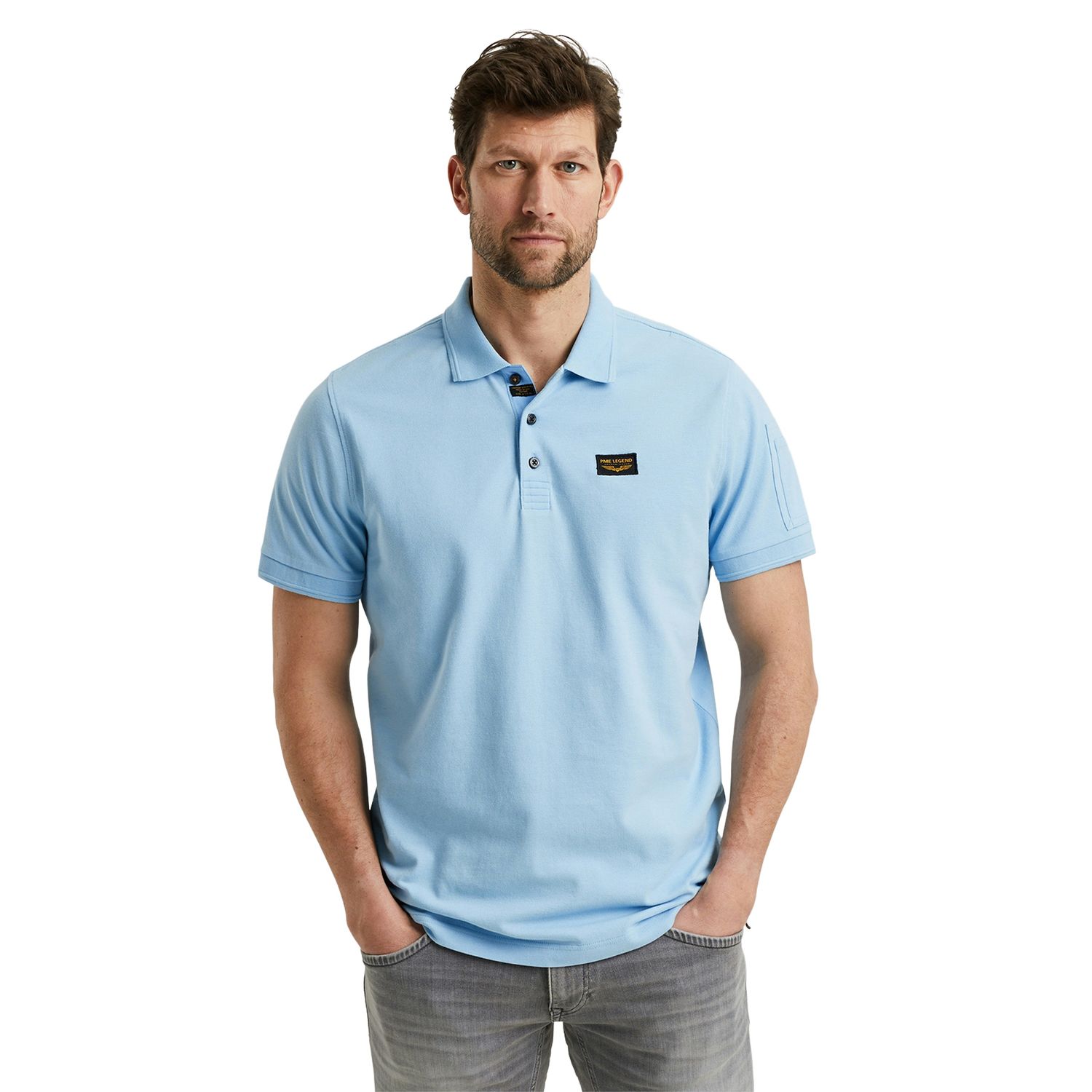 PME Legend Herren Poloshirt SHORT SLEEVE POLO AMERICAN CLASSIC - Regular Fi günstig online kaufen