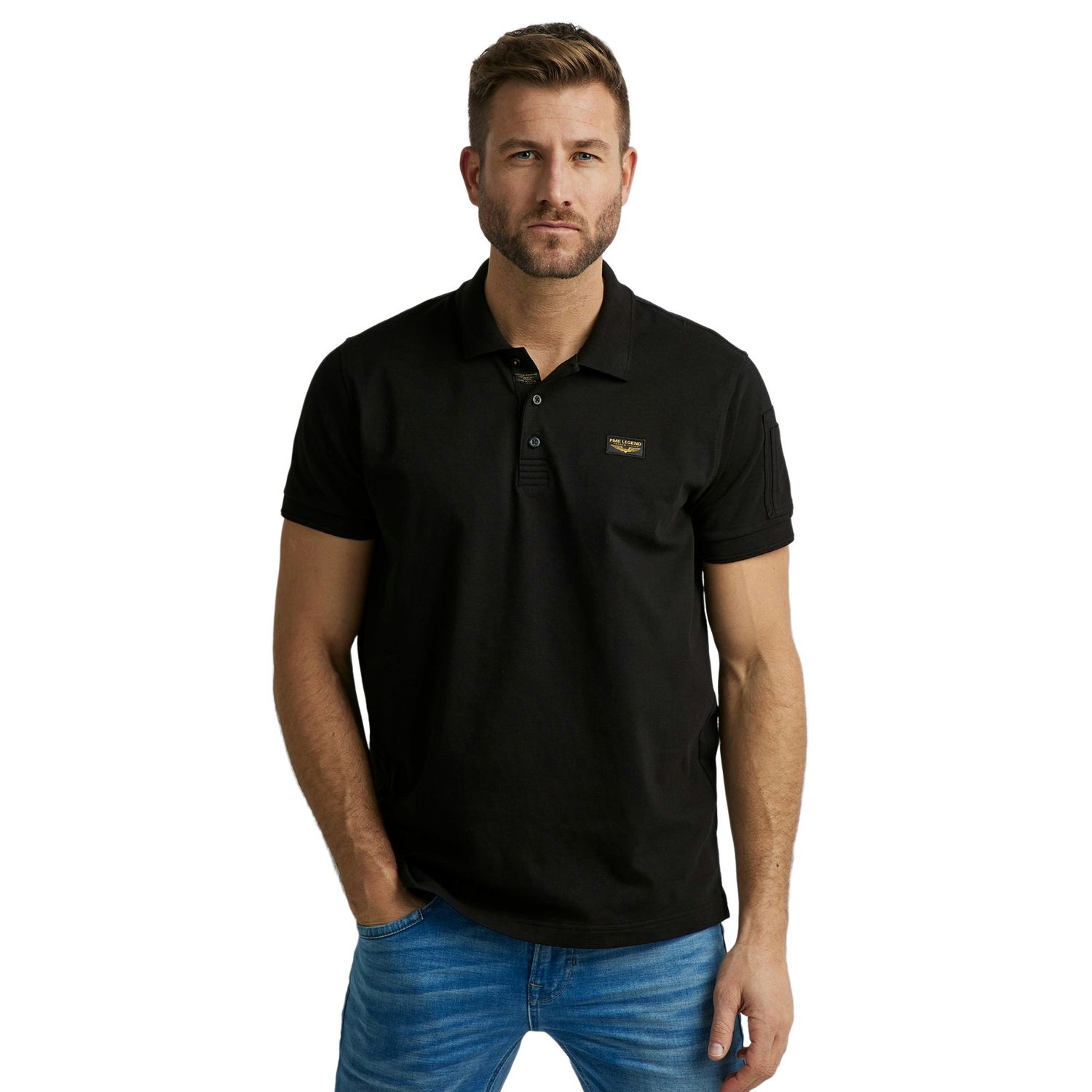 Thumbnail - PME Legend Herren Poloshirt SHORT SLEEVE POLO AMERICAN CLASSIC - Regular Fit