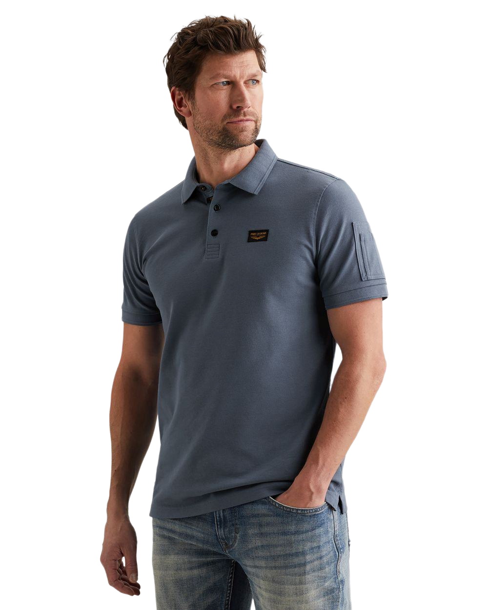 PME Legend Herren Poloshirt SHORT SLEEVE POLO AMERICAN CLASSIC - Regular Fi günstig online kaufen