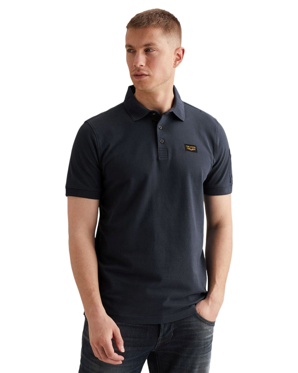 PME Legend Herren Poloshirt SHORT SLEEVE POLO AMERICAN CLASSIC - Regular Fi günstig online kaufen