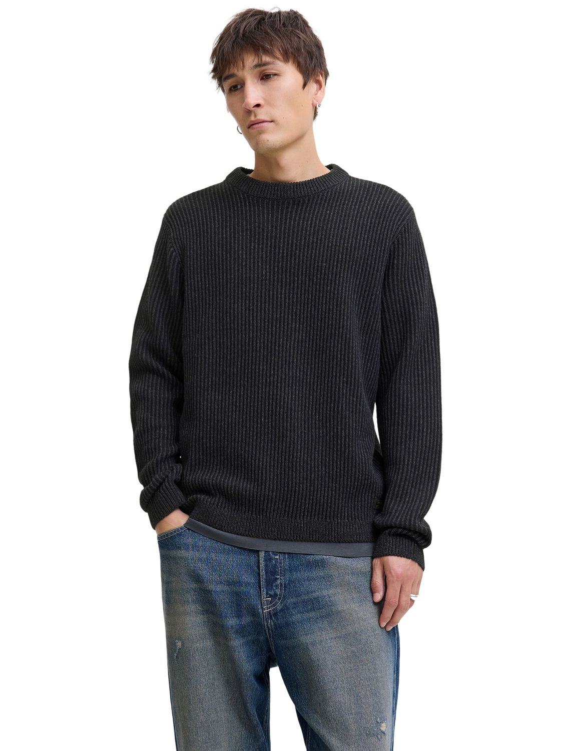 Jack & Jones Herren Rundhals Strickpullover JJEDOVER KNIT CREW NECK - Regul günstig online kaufen