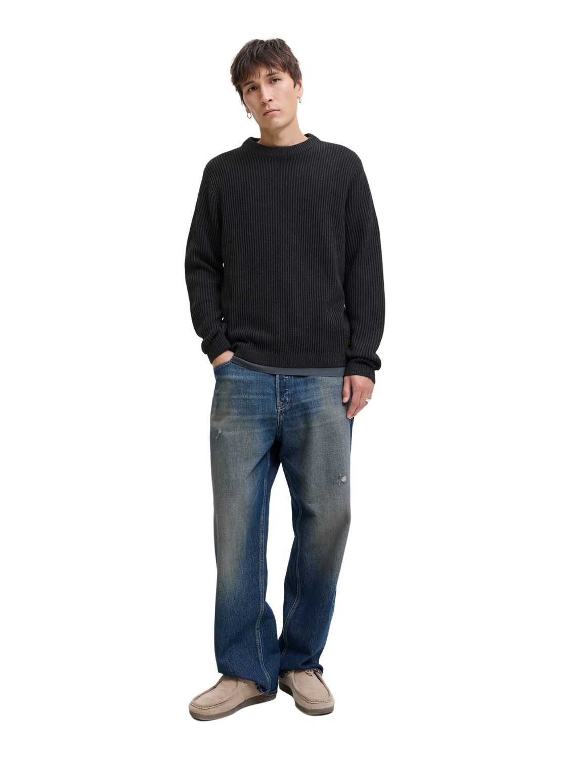 Jack & Jones Herren Rundhals Strickpullover JJEDOVER KNIT CREW NECK - Regul günstig online kaufen